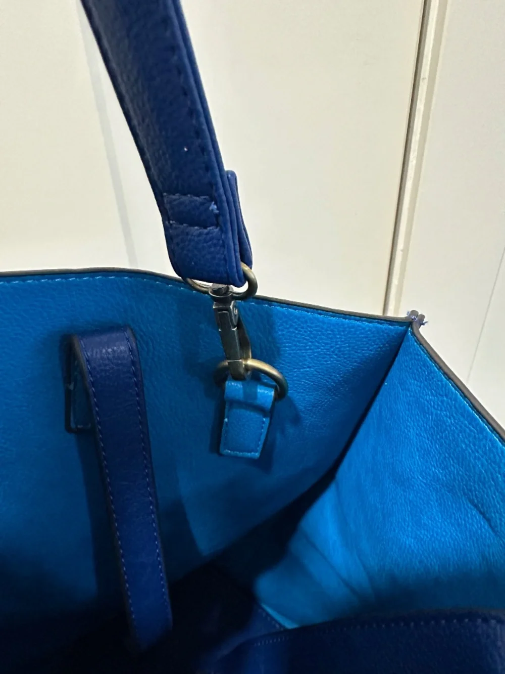 Handmade Blue Leather Purse